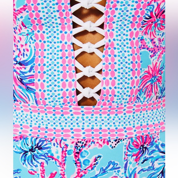 Lilly Pulitzer Caseylee lattice one piece swimsuit - Picture 8 of 15